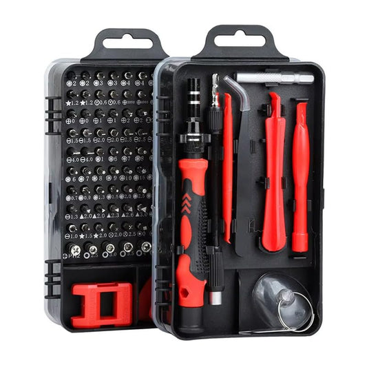 115 in 1 Precision Screwdriver Set, Mini Professional Magnetic Repair Tool Kit for Macbook, Phone, PC, Watch, Game Console & Electronic Repair, Ideal Gift for DIY Projects(Red)