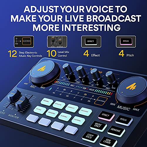 MAONO Podcast Equipment Bundle with Audio Mixer & 3.5mm Mic for Streaming - color: AU-AM200-S6 Black