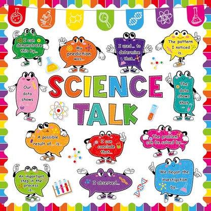 Honoson 53 Pcs Science Bulletin Board Set, Science Classroom Decor, Vibrant - style: Vibrant