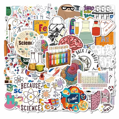 Natural Sciences Stickers 100 Pack, Physics, Chemistry, Biology Stickers - style: Natural Sciences Stickers
