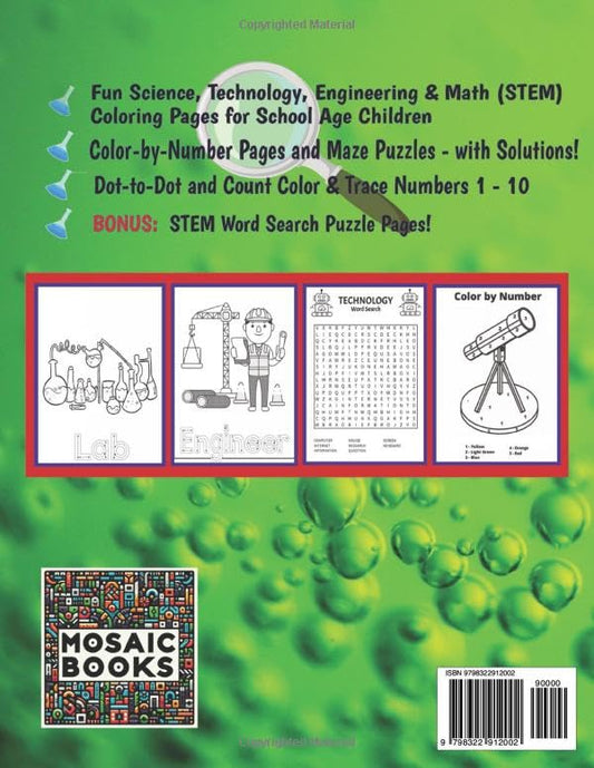 My First STEM Coloring & Activity Book | Science, Tech, Engineering & Math | Mazes, Word Search, Tracing & More!
