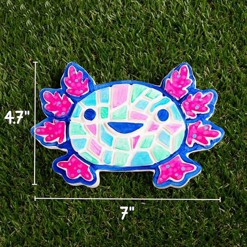 Creative Roots Paint Your Own Stepping Stone Kit, Axolotl - style: Axolotl