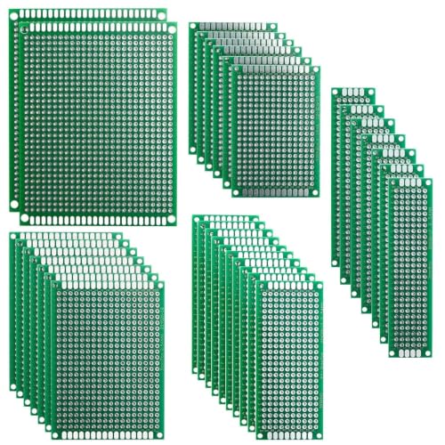 ELEGOO 32Pcs Double Sided PCB Board Prototype Kit for DIY Soldering