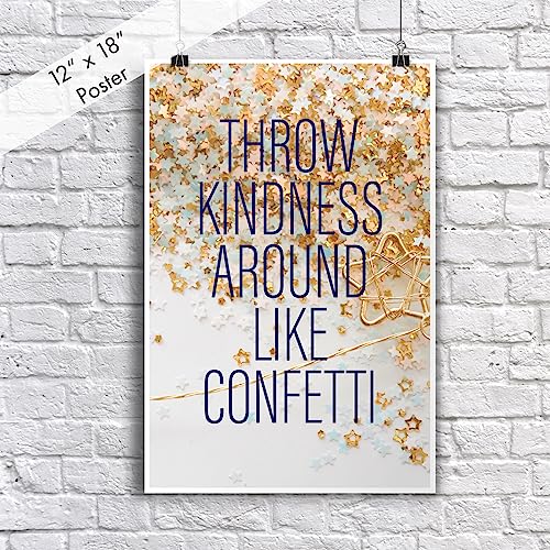 12x18 Homeroom Educational Poster | Inspirational and Motivational Poster | Stylish Classroom Wall Decor | Clever Messages to Motivate Elementary, Middle, and High School Students | Heavy Duty Class - color: Confetti
