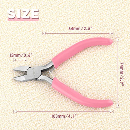 4-Inch Mini Diagonal Cutting Pliers Side Cutters Plier with Spring - style: Diagonal Cutting Pliers