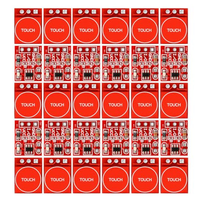 Gebildet 30PCS TTP223 Touch Button Module, Capacitive Switch Sensor with Self-Lock & Momentary Modes, High/Low Level Output (2.5V-5.5V, 15x11mm) - style: TTP223