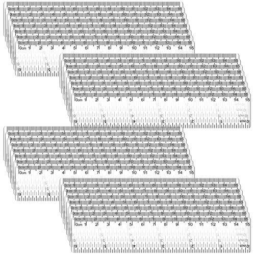 32 Pcs 6 Inch Small Rulers Bulk Plastic Mini Ruler for Kid Classroom School - color: Clear