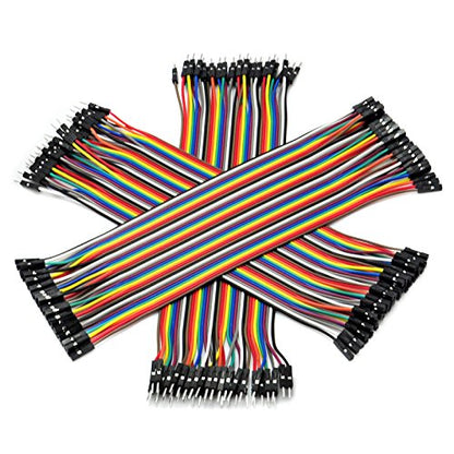 Gikfun 120pcs Dupont Wire Kit 20cm - 40pin Male to Female, Male to Male, Female to Female Multicolored Jumper Cables for Arduino Breadboard DIY Electronics Project EK8403