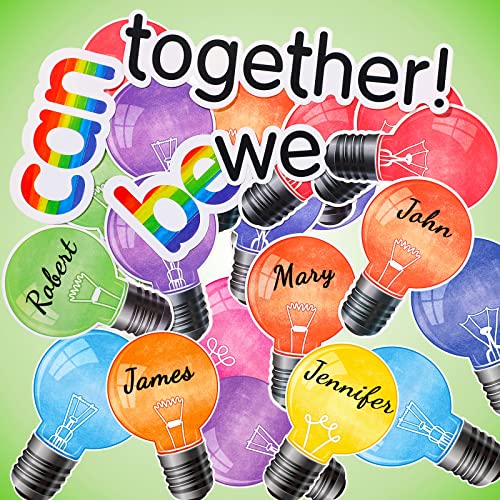 Zonon 49 Pcs Science Bulletin Board Careers Cutouts, Colorful Background - color: Colorful Background