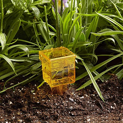 10 Pack 1.5" Rain/Sprinkler Gauge, Wide Mouth, Bright Yellow, Outdoor Water Measuring Tool