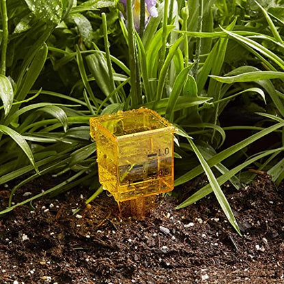 10 Pack 1.5" Rain/Sprinkler Gauge, Wide Mouth, Bright Yellow, Outdoor Water Measuring Tool