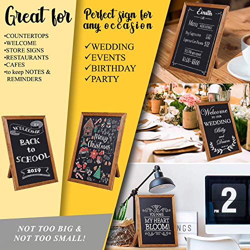 Besso Small Chalkboard Signs with Stand, 11x14, Deep Black