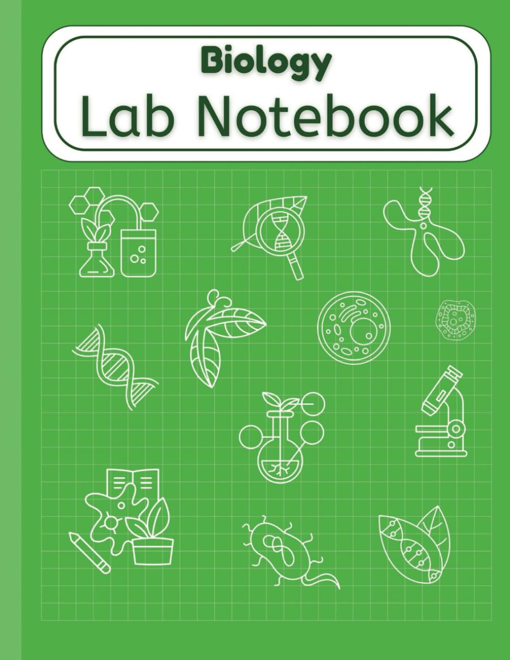 Biology Lab Notebook: Laboratory Notebook with Numbered Science Grid Pages