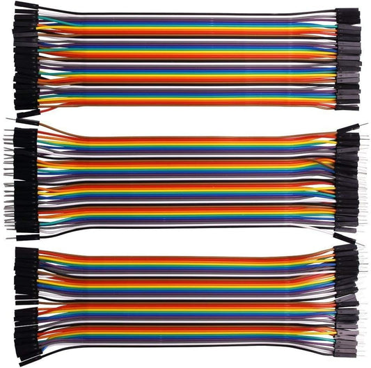 120pcs Multicolored Dupont Wire M-M,M-F,F-F for Breadboard Jumper(20cm/8in) - color: Assorted (M-M/F-F/F-M), size: 120 PCS - 20 cm