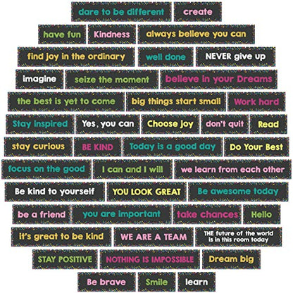Hotop 42 Pcs Growth Mindset Inspirational Posters Banners Motivational Posters for Classroom Bulletin Board Decor Home Classroom Motivational Gallery Teacher Door Signs(Chalkboard Style) - style: Chalkboard Style