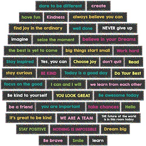 Hotop 42 Pcs Growth Mindset Inspirational Posters Banners Motivational Posters for Classroom Bulletin Board Decor Home Classroom Motivational Gallery Teacher Door Signs(Chalkboard Style) - style: Chalkboard Style