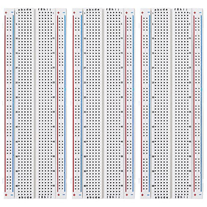 3 Set of Solderless Prototype Breadboard 830 tie Points Breadboard (Pack of 3) - size: 3x830 (Pack of 3)