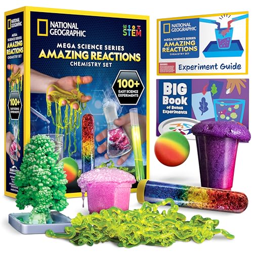 National Geographic Amazing Chemistry Set with 100+ Experiments Ages 8-12 - style: Amazing Reactions Chemistry Set
