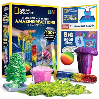 National Geographic Amazing Chemistry Set with 100+ Experiments Ages 8-12 - style: Amazing Reactions Chemistry Set