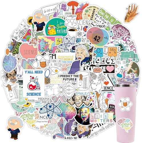 100Pack Science Stickers, Science Stuff with Chemistry, Biology, Physics - style: Science Stickers