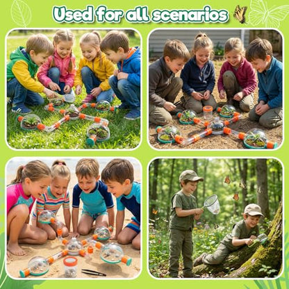 Bug Catcher Kit for Kids, Insect Catching Set with Bug Habitat, Magnifier