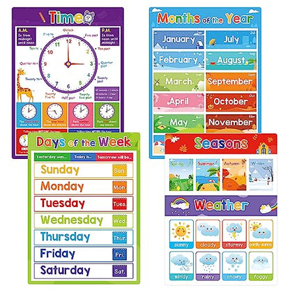 Lachilly Primer Fun Learning Poster Flash Cards - Perfect for Toddler Education, Pre-K and Kindergarten Learning Activities, Suitable for Autistic Children and Primary School Kids, 10 Sheets - style: Primer 10P
