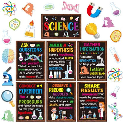 39 Pieces Science Bulletin Board Set Science Classroom Posters Cutouts for Classroom School Decoration Supplies