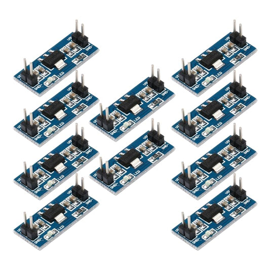 10Pcs AMS1117 5V Voltage Regulator Module, DC-DC Buck Converter Board with LED Indicator for Arduino, DIY Electronics