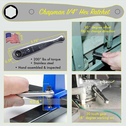 Chapman MFG 5575 Master Screwdriver Set - Includes Phillips, Metric, Slotted, SAE & Metric Hex Bits, Star Bits (for Torx Screws) - Complete Set Offers 51 USA Made Insert Bits & 300+ Combinations - size: 64 Piece - Yellow