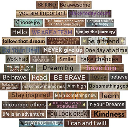 Hotop 42 Pcs Growth Mindset Inspirational Posters Banners Motivational Posters for Classroom Bulletin Board Decor Home Classroom Motivational Gallery Teacher Door Signs(Farmhouse Style) - style: Farmhouse Style