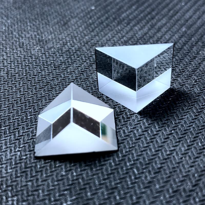 Right Angled Triangular Prism, N-BK7 (K9) Optical Components Glass for Precision Instruments Excellent, Physics, Light Refraction & Wavelength Experiments - size: 15MM
