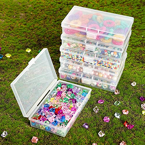 Jetec 18 Pieces Small Clear Plastic Storage Box, 5.2 x 3 x 1.2 Inch - size: 5.2 x 3 x 1.2 Inch
