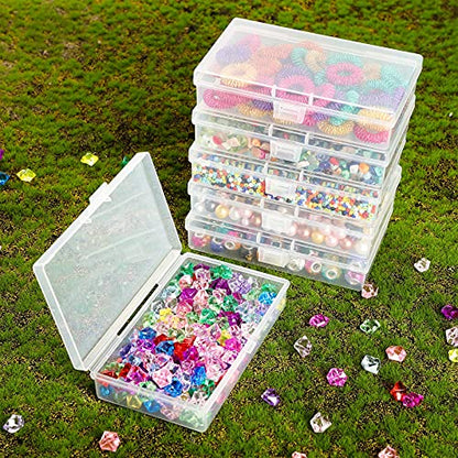 Jetec 18 Pieces Small Clear Plastic Storage Box, 5.2 x 3 x 1.2 Inch - size: 5.2 x 3 x 1.2 Inch