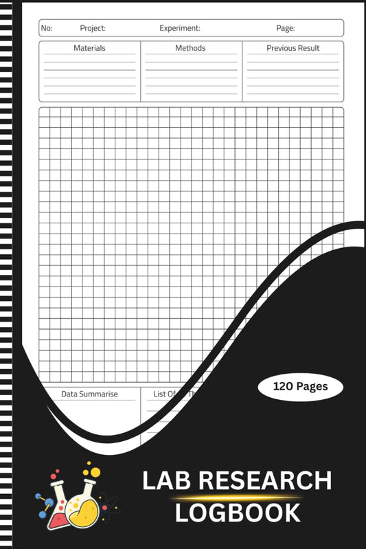 Lab Research Logbook: Research Record Book & Laboratory Notebook , Track Projects, Experiments, Methods, Data, Results and Research Documentation
