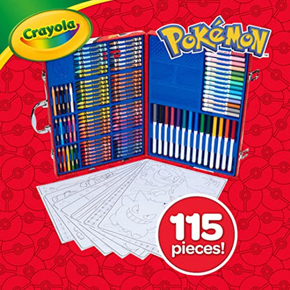 Crayola Pokémon Imagination Art Set (115pcs), Kids Art Kit, Coloring Supplies, Pokemon Toys, Pokemon Gift for Boys & Girls, Ages 5+ - style: Pokémon