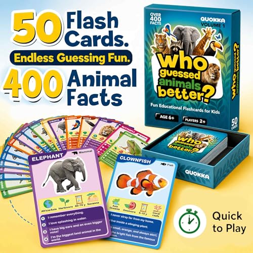 Who Guess It Better Animals Volume 1 - Animal Discovery Set, 50 Cards - color: Animals