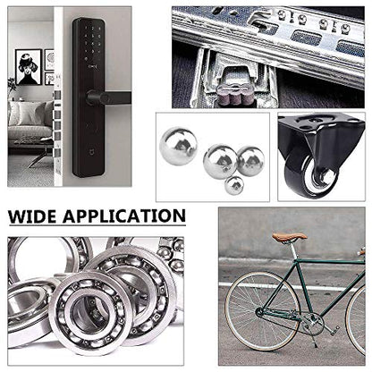 580Pcs 15Kinds 304 Stainless Steel Precision Chrome Steel Bearing Ball Assortment Kit for Repairing Bicycle