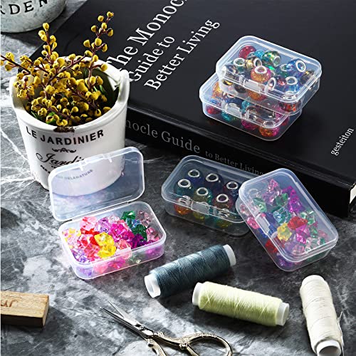 SATINIOR 24 Pcs Small Clear Plastic Container Box, 2.5 x 1.7 x 0.8 in - size: 2.5 x 1.7 x 0.8 in
