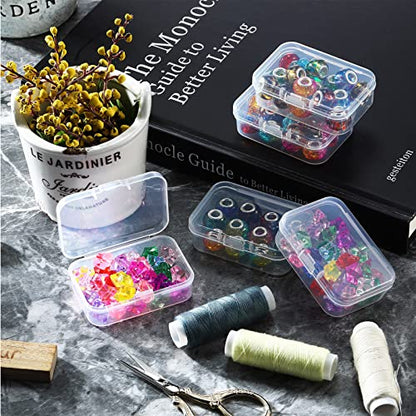 SATINIOR 24 Pcs Small Clear Plastic Container Box, 2.5 x 1.7 x 0.8 in - size: 2.5 x 1.7 x 0.8 in