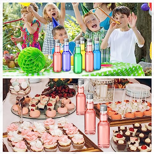 3.3 oz 120 Pcs Mini Liquor Bottle Plastic Alcohol Bottle, Silver - color: Silver, size: 3.3 oz