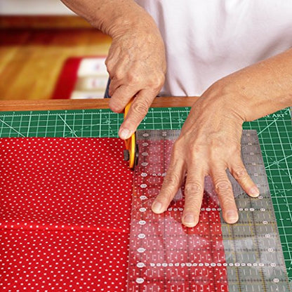 Calibre Art Rotating Self Healing Cutting Mat 18x18 (17" Grid), Quilting