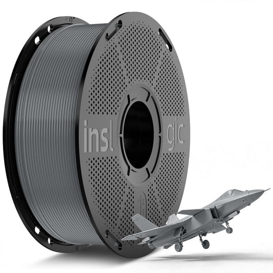 Inslogic Pre-Dried PLA Pro 3D Printer Filament 1.75mm, Tough PLA+, 1kg Grey - color: 1kg Grey