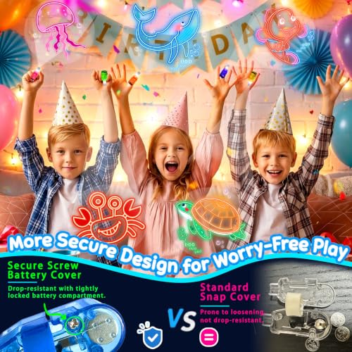 24 Pcs Under the Sea Party Favors LED Finger Lights Toys for Kids Ages 3-12 - style: Under the Sea