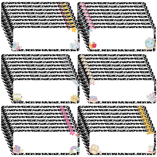 48 Pcs Composition Notebook Magnetic Name Tags Dry Erase Name Tag Labels