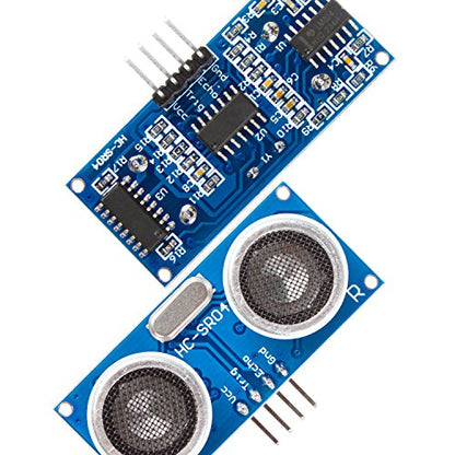 Smraza 2Pcs HC-SR04 Ultrasonic Distance Sensor with 2 Brackets for Arduino
