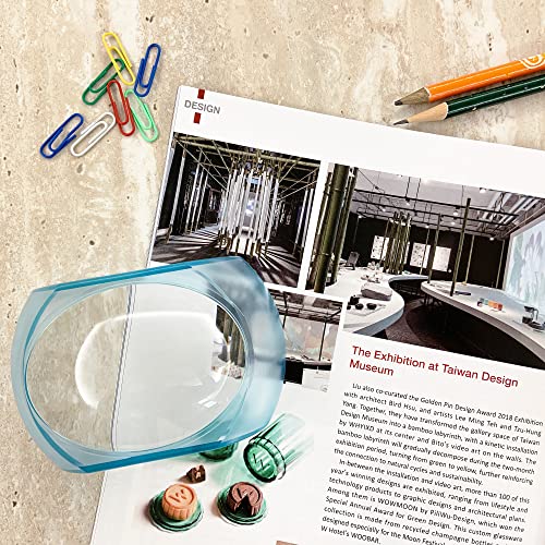 MAGDEPO 5X Desktop Dome Magnifier Paperweight 3 inch Magnifying Glass Optical Oval Acrylic Lens for Seniors with Low Vision or People Reading Books, Bible, Newspaper, Maps, Fine Print, Coins, Stamps - size: 3.3" x 2.6"