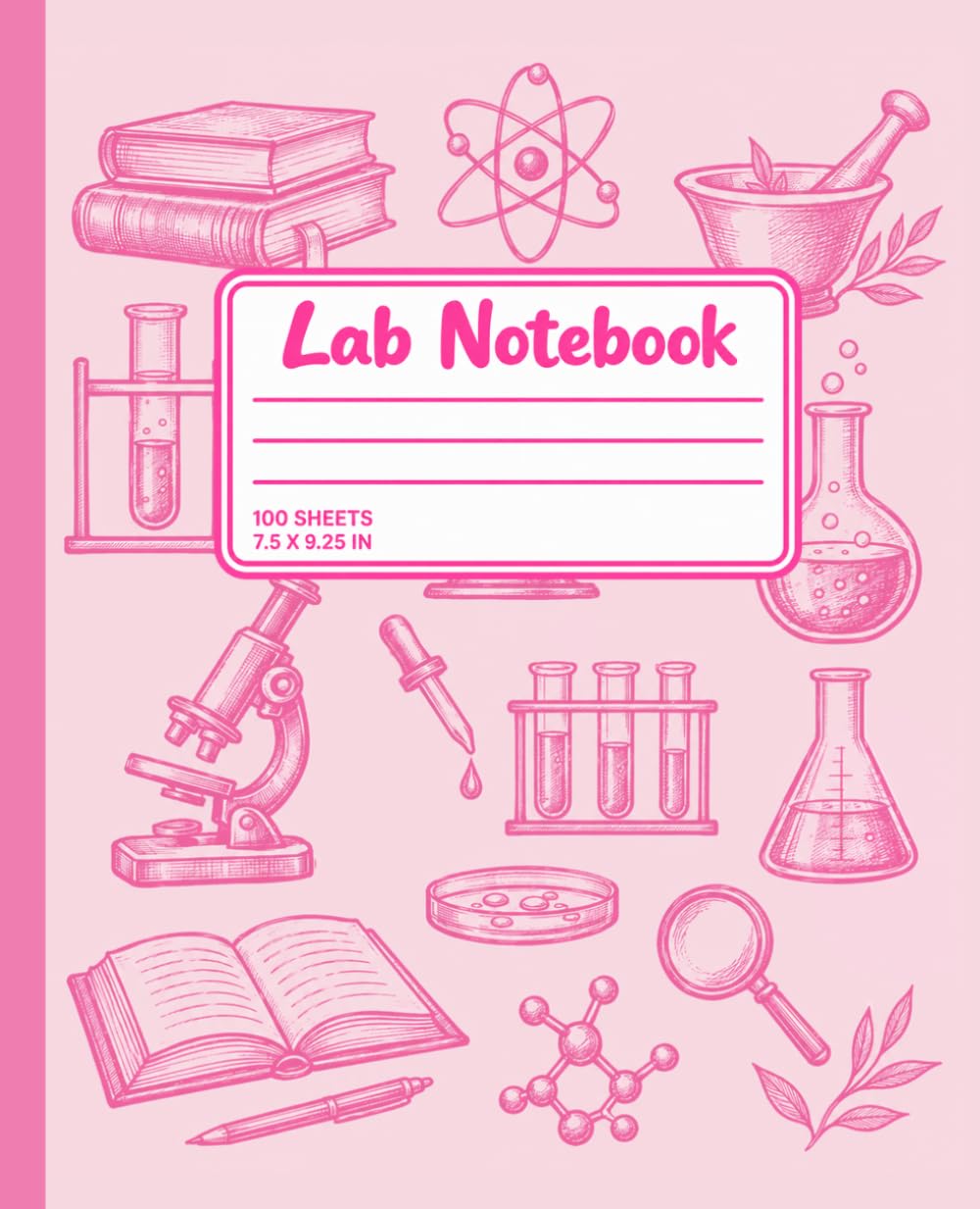 Lab Notebook: Science Notebook for Students | 100 Lined Pages, 7.5 x 9.25 in