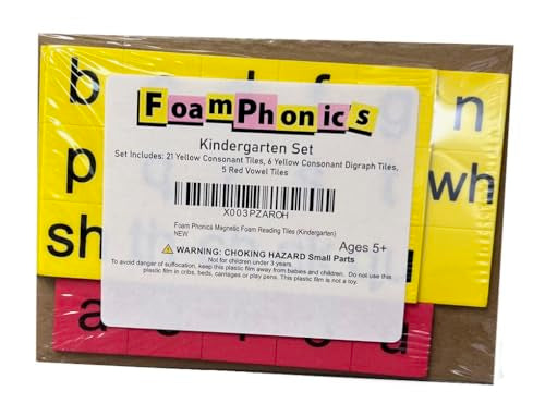 Foam Phonics Magnetic Foam Reading Tiles (Kindergarten) - size: Kindergarten