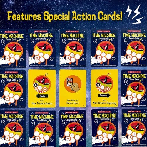 Scholastic Time Machine History Travel Card Game Tin, History Game, Ages 8+
