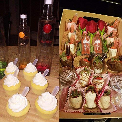 moveland Cupcakes Pipettes 120PCS 4ml Plastic Squeeze Syringes for Cupcakes